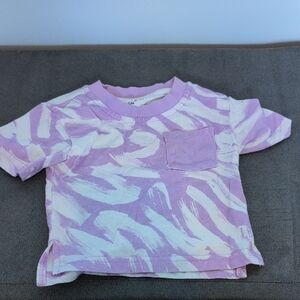Little Bipsy Purple and White Brushstroke Tee